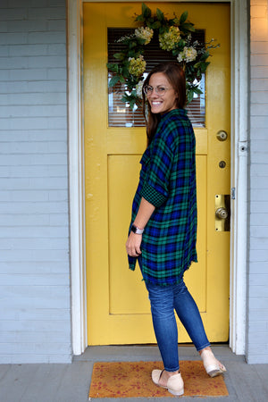 Evergreen Flannel Tunic